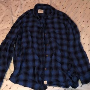 blue flannel.